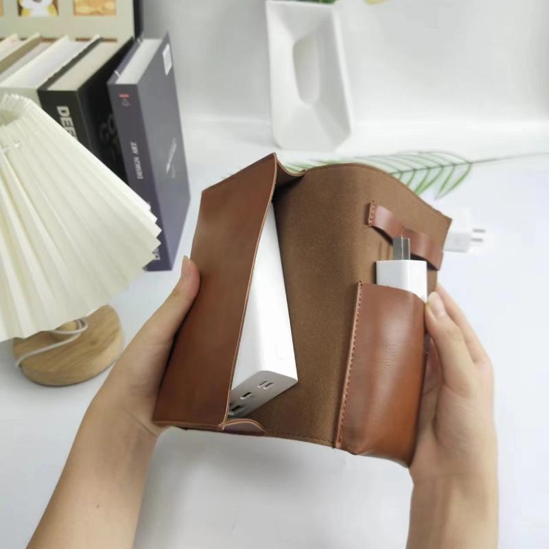 Tech Accessories Travel Organizer Pouch - 1PC PU レザーマルチコンパートメントオーガナイザーポータブルテックスクールアクセサリーケースケーブル充電器ペン旅行収納ポーチ
