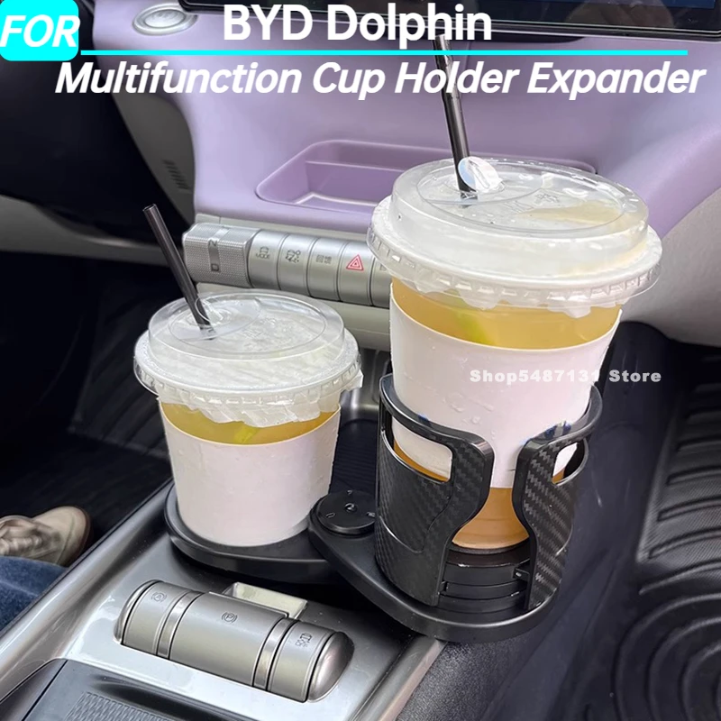 Mobile Tech Accessories - Bydイルカ用カーカップホルダー、360回転、多機能カップホルダー、エキスパンダー、携帯電話マウント、カーアクセサリー