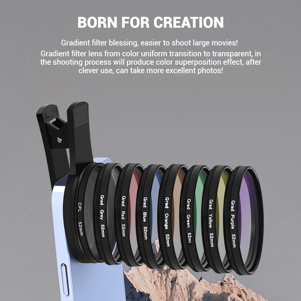 52 ミリメートル携帯電話レンズユニバーサル偏光カメラクリッ - Mobile Tech Accessories のレビューと価格