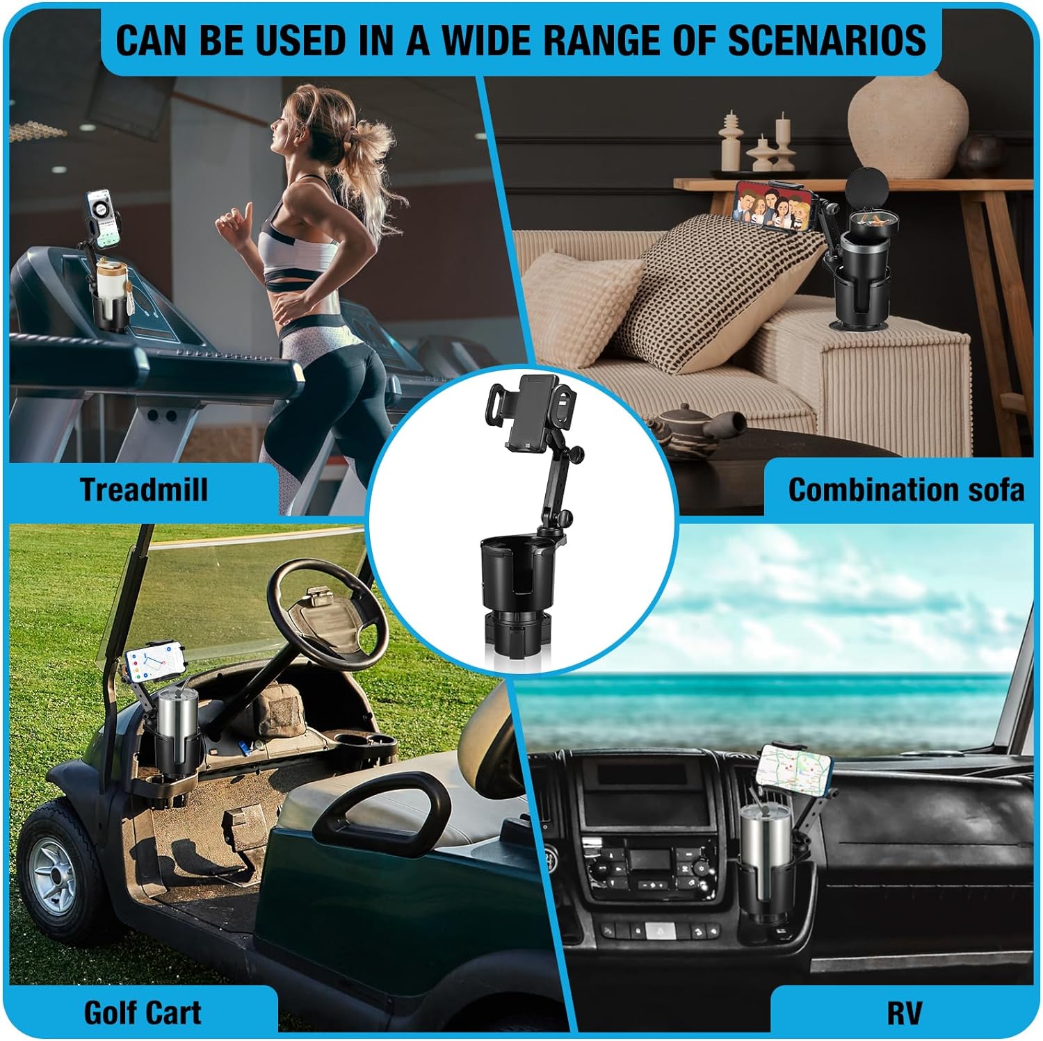 車用カップホルダー エキスパンダー 携帯電話マウント 360 - Mobile Tech Accessories のレビューと価格