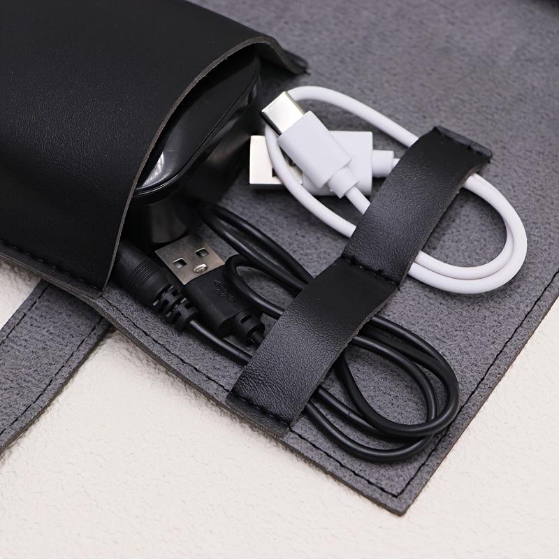 1PC PU レザーマルチコンパートメントオーガナイザーポー - Tech Accessories Travel Organizer Pouch のレビューと価格