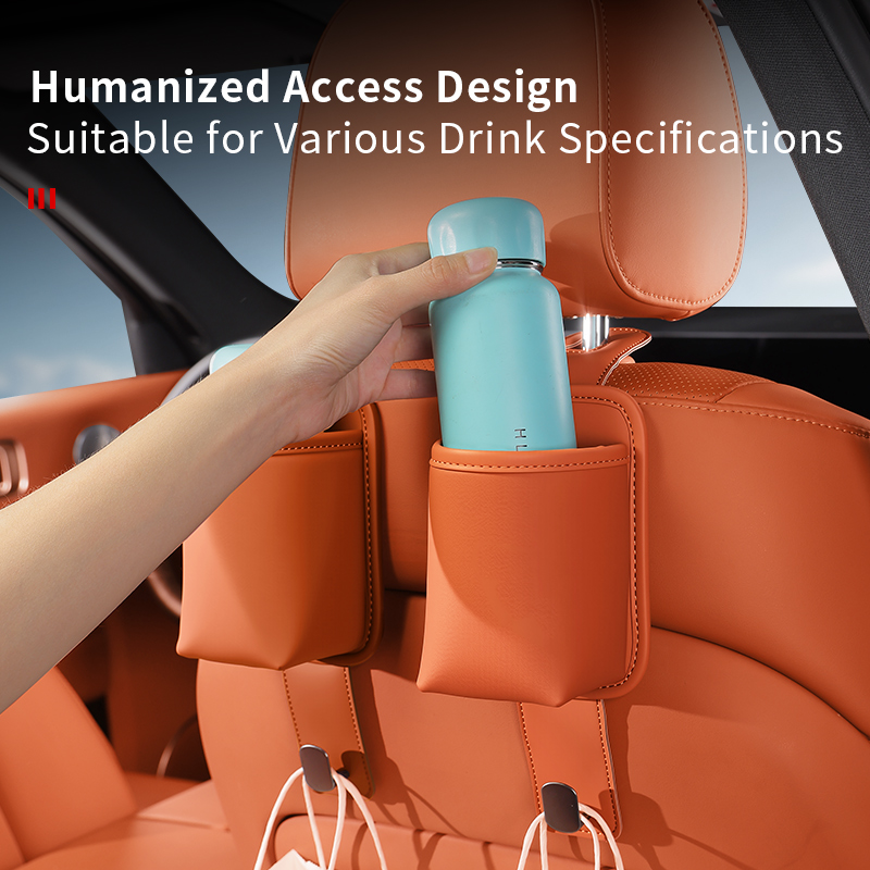 多機能カーシートバックフック カップホルダー付き PUレザー - Tech Car Accessories のレビューと価格